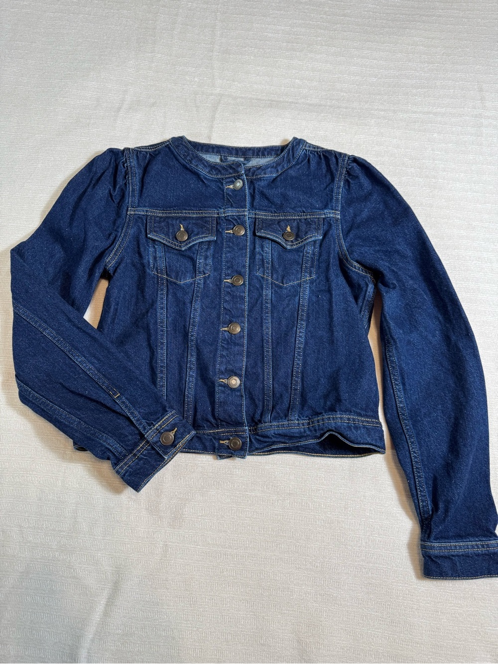 Women's Dark Blue Denim Jean Jacket - Classic Fit